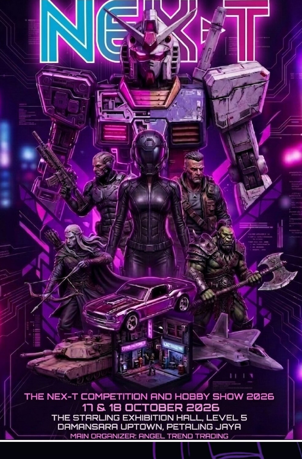 NEX-T Competition and Hobby Show 2026 official poster